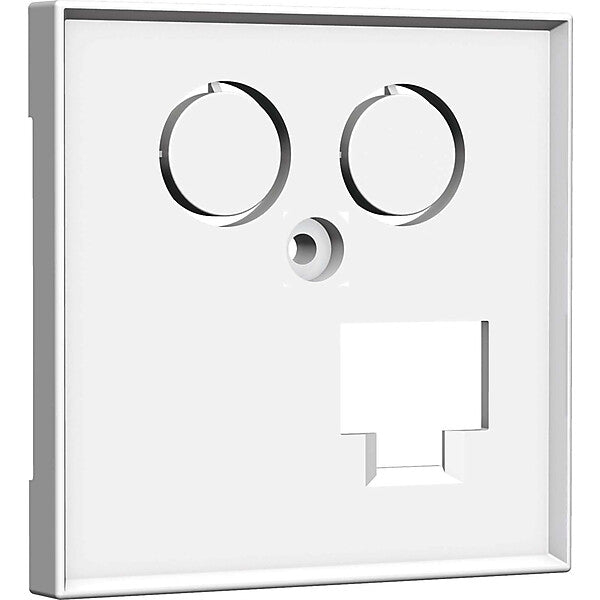 homeway Zentralplatte one. TV+LAN 55x55mm rw HW-Z0LRWG55V1